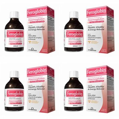 (4 Pack) - Vitabiotic - Feroglobin-b12 | 200ml | 4 Pack Bundle