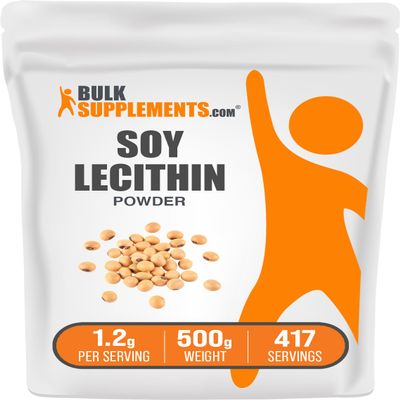 BulkSupplements.com Soy Lecithin Powder - Lecithin Supplement, Nutritional Supplement, Food Grade - Gluten Free, 1.2g per Serving, 500g (1.1 lbs) (Pack of 1)
