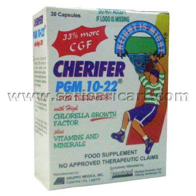Cherifer PGM 10-22 Capsules with Zinc for Teenagers with Chlorella Growth Factor,and Taurine 30 Capsules