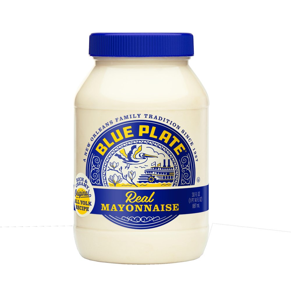 Blue Plate Real Mayonnaise, Homestyle Mayo For Chicken Salad to Deviled Eggs, 30 Fl Oz Jar (Pack of 1)