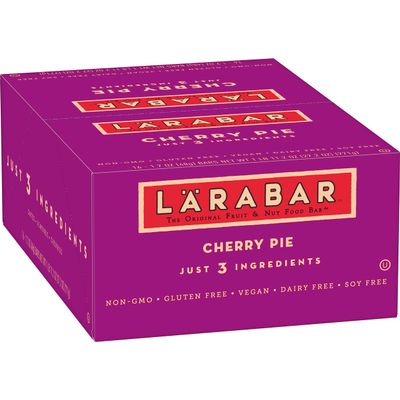 Larabar Gluten Free Bar, Cherry Pie, 1.7 oz Bars (16 Count), Whole Food Gluten Free Bars, Dairy Free Snacks