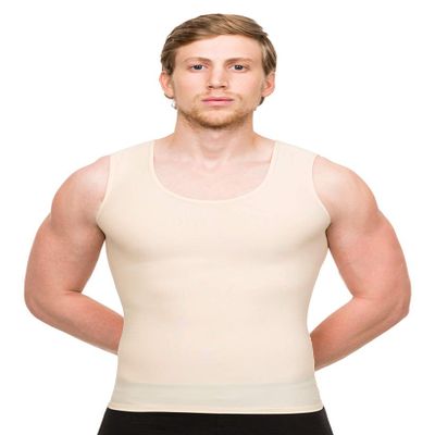 Isavela 2nd Stage Male Abdominal Cosmetic Surgery Compression Vest (MG04) (LG, Beige)