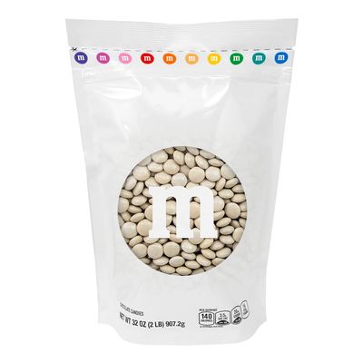 M&MS WORLD Cream Milk Chocolate Candy - 2lbs of Chocolate Candy Bulk in a Resealable Pack, For Weddings, Graduations, Birthday Party Favors, Desserts & More