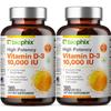 biophix Vitamin D-3 10000 IU 380 Softgels Vitamin 2 Pack - High-Potency in Extra Virgin Olive Oil Non-GMO Soy-Free Supports Strong Bones Immune Health view 1