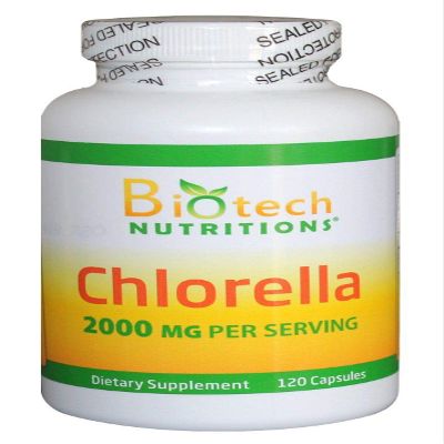 Biotech Nutritions Chlorella 2000mg Vegetable Capsules, 120 Count