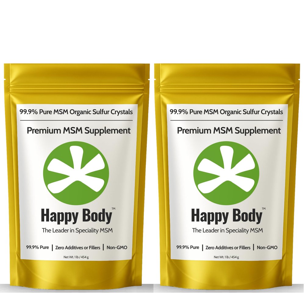 Organic Sulfur Crystals - 99.9% Pure MSM Crystals, Premium MSM Supplement - 2 x 1 LBS Pack