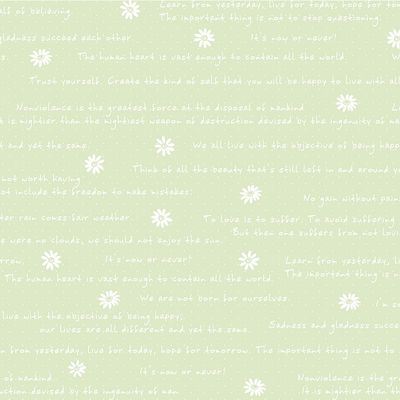 (Sasagawa) Taka Corporation 49-1526 Wrapping Paper, Floral Pattern, Flower Letter, G, Half Size, 50 Sheets, Green