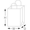 Taka Stamp Gift Bags, 50-6108, Handbag, Emerald, Small, 10 Pieces view 3