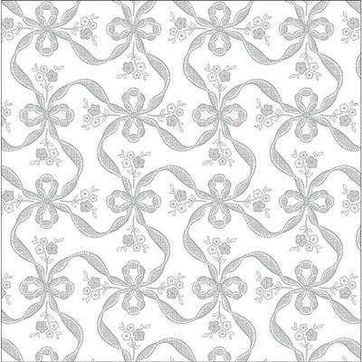 (Sasagawa) Taka Corporation 49-1805 Wrapping Paper, Buddhist Pattern, Flar Ribbon, Silver, Semi-Year Old, 50 Sheets