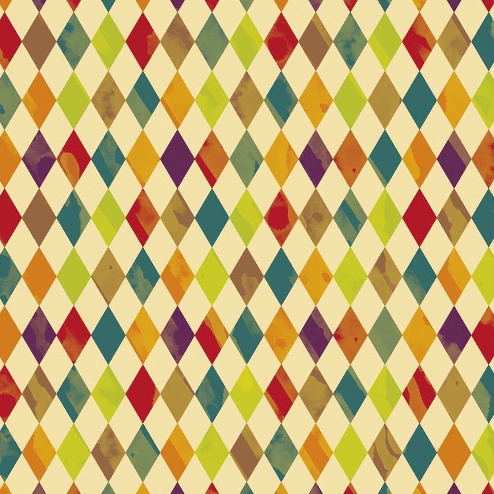 (Sasagawa) Taka Corporation 49-1419 Wrapping Paper, Fancy Retro Diamond, Half Size, 50 Sheets