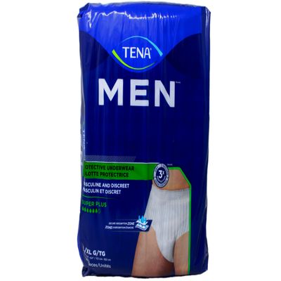 Tena Men Protective Underwear, Super Plus, XL 44"-64" (Case of 56)
