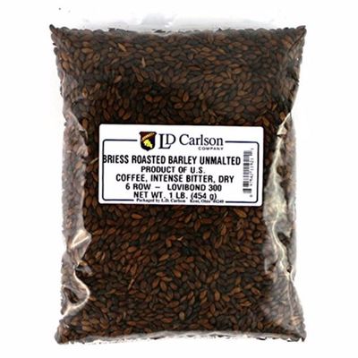 Briess Grain U.S. Brewers Malt for Beer Making & Home Brewing 1 LB (Roasted Barley Unmalted)