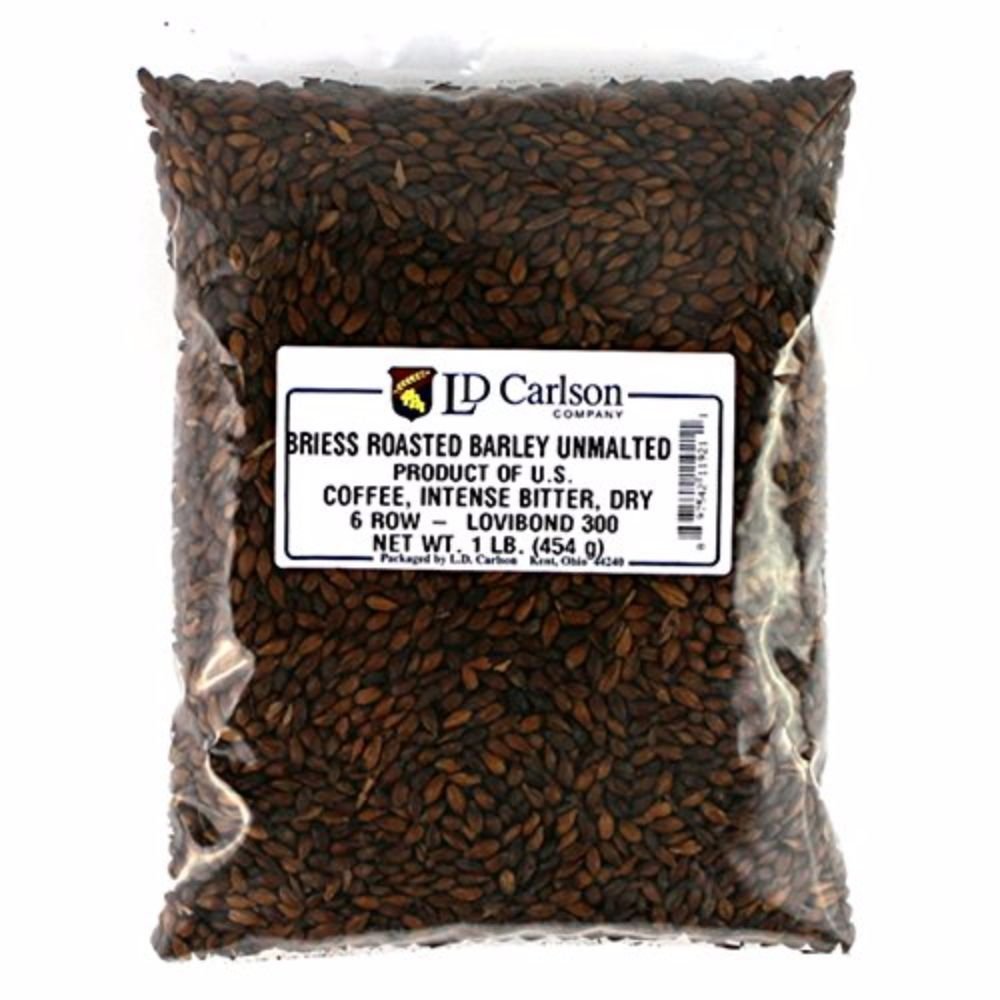 Briess Grain U.S. Brewers Malt for Beer Making & Home Brewing 1 LB (Roasted Barley Unmalted)