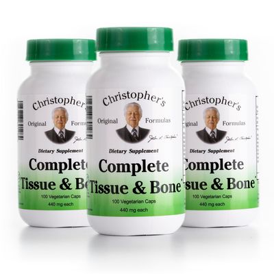 Dr. Christophers Formulas Complete Tissue and Bone, 440mg, 100 Capsules (3 Pack)