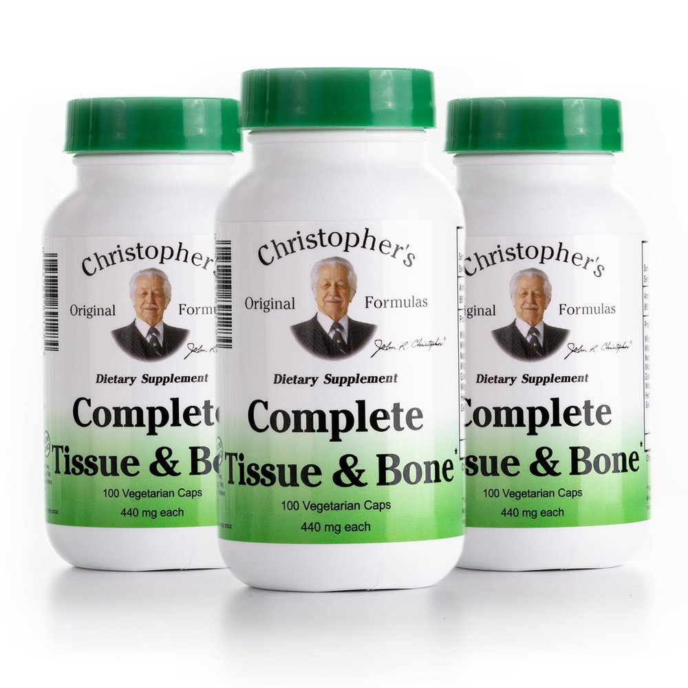 Dr. Christophers Formulas Complete Tissue and Bone, 440mg, 100 Capsules (3 Pack)