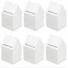 (6 Pack Value Bundle) HOS2201 Sanitary Napkin Floor Receptacle, Double Entry Swing Top, Metal, White view 1