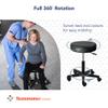 Sammons Preston Pneumatic Therapy Stool, Black, Dense Foam Cushion Stool for Extra Support and Comfort, Swivel Seat with Mobility Wheels for Clinical & Hospital Use, Lower Body Support, Rolling Stool view 3