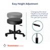 Sammons Preston Pneumatic Therapy Stool, Black, Dense Foam Cushion Stool for Extra Support and Comfort, Swivel Seat with Mobility Wheels for Clinical & Hospital Use, Lower Body Support, Rolling Stool view 4