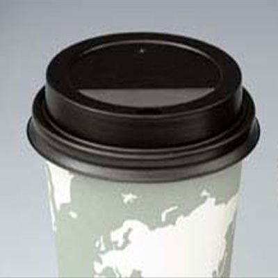 Black Dome Lid for Compostable Hot Beverage Paper Cup (Fits 10, 12 and 16-ounce cups) (2 Boxes - 100 Cups per Box) - AB-310-4-152