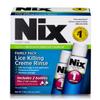 Nix Lice Killing Creme Rinse Family Pack, 2 oz & Nit Removal Comb, 2 Pack view 1