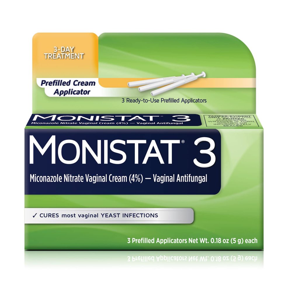 MONISTAT 3-Dose Yeast Infection Treatment For Women, 3 Prefilled Cream Applicators