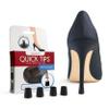 GoGoHeel Quick Tips - The Original High Heel Protectors & Heel Tip Replacement Caps, Repair Worn Stiletto Heel Tips (2 Pair Pack - Small, Medium - Black) view 1