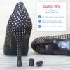 GoGoHeel Quick Tips - The Original High Heel Protectors & Heel Tip Replacement Caps, Repair Worn Stiletto Heel Tips (2 Pair Pack - Small, Medium - Black) view 3