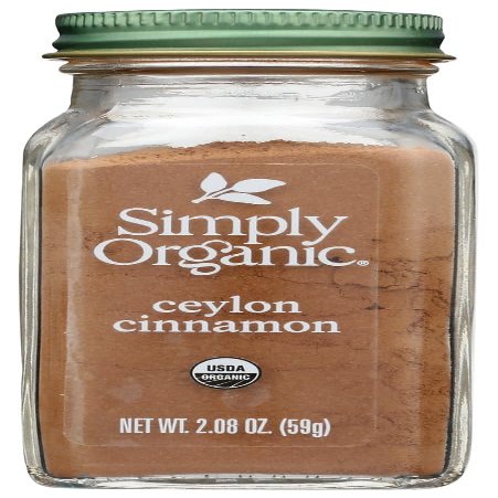 Simply Organic Ground Ceylon Cinnamon, Certified Organic, Vegan | 2.08 oz | Pack of 6 | Cinnamomum verum J. Presl