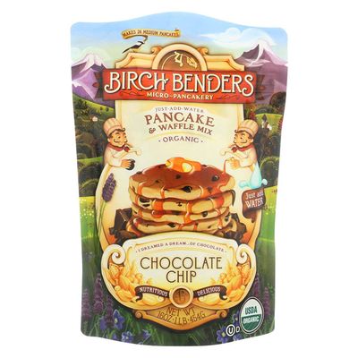 Birch Benders Pancake and Waffle Mix - Chocolate Chip - Case of 6 - 16 oz.
