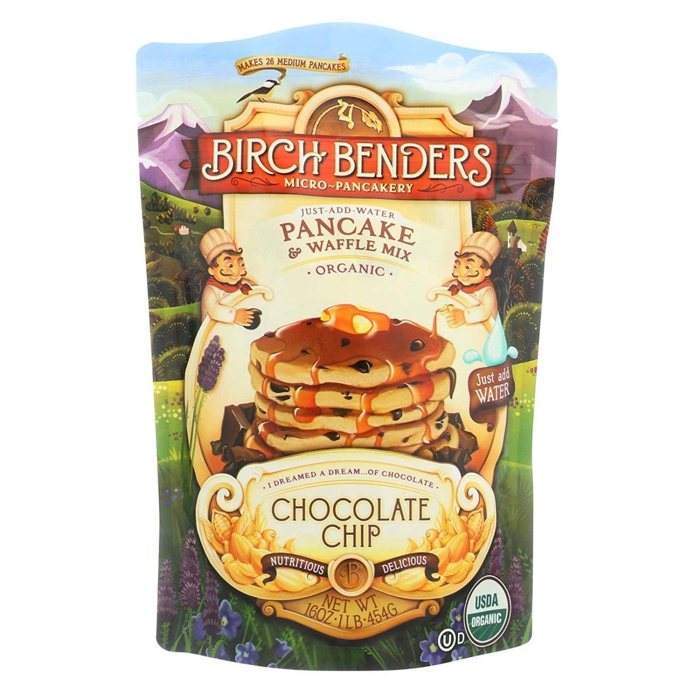 Birch Benders Pancake and Waffle Mix - Chocolate Chip - Case of 6 - 16 oz.