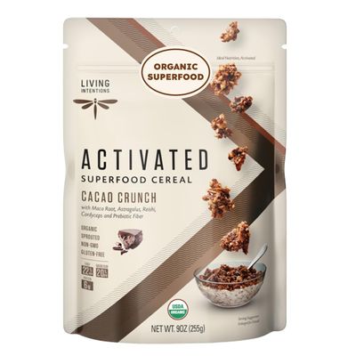 Living Intentions Organic Superfood Cereal  Cacao Crunch  NonGMO  Gluten Free  Vegan  Kosher  9 Ounce Unit (1 Pack)
