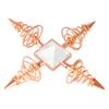 Jet Handcrafted Exquisite Plated Copper Coil Crystal Quartz Pyramid Energy Generator 4 Points Healing Reiki Chakra Balancing view 2