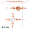 Jet Handcrafted Exquisite Plated Copper Coil Crystal Quartz Pyramid Energy Generator 4 Points Healing Reiki Chakra Balancing view 3