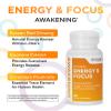 Awakening Natural Energy & Focus Supplement with Panax Ginseng, Guarana Extract & Chromium Picolinate | Brain Supplement for Focus, Energy, Mood & Clarity | Gluten Free Veggie, USA - 60 Caps view 3