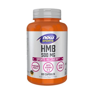 NOW Foods Sports Nutrition, HMB (-Hydroxy -Methylbutyrate) 500 mg, Sports Recovery*, 120 Veg Capsules