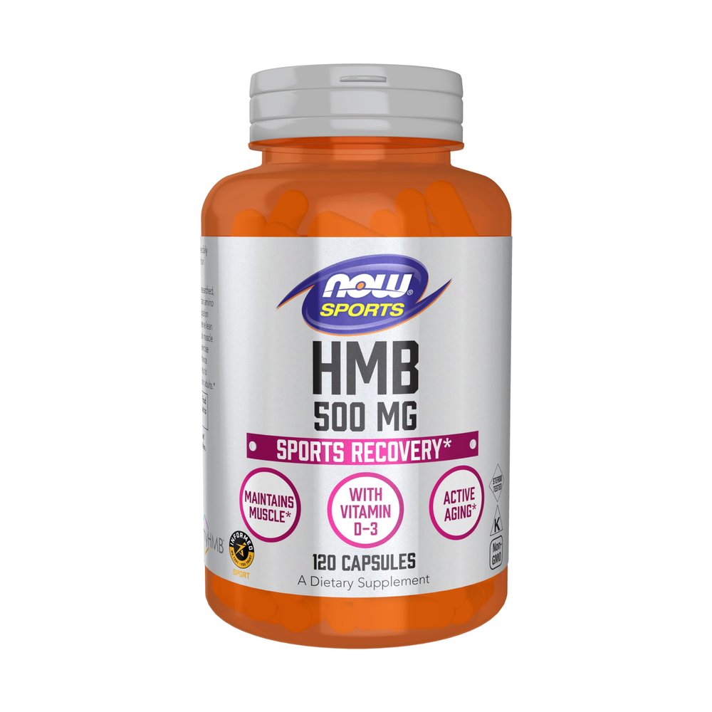 NOW Foods Sports Nutrition, HMB (-Hydroxy -Methylbutyrate) 500 mg, Sports Recovery*, 120 Veg Capsules
