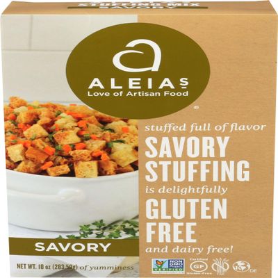 Aleias Gluten Free Bakery, Stuffing Mix Savory, 10 Ounce