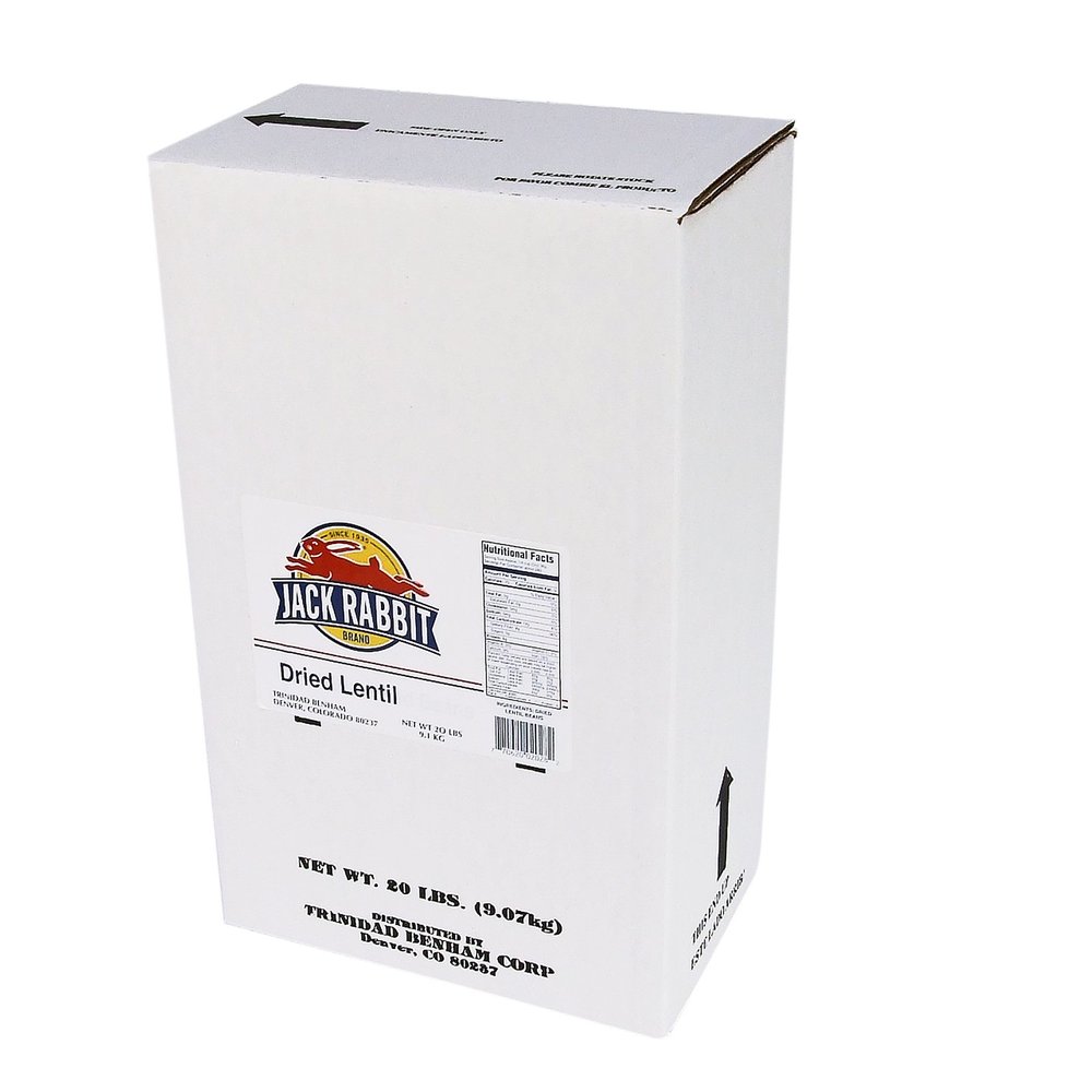 Jack Rabbit Dried Lentils, 20 lbs Box