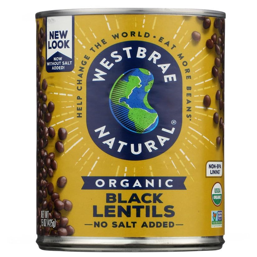 Westbrae Organic Black Lentils-15 Oz-3 Pack