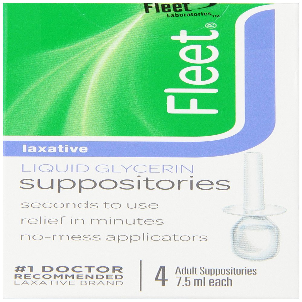 Fleet Liquid Glycerin Suppositories, 4 Count