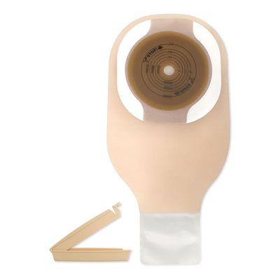 Hollister 8631 Premier 1-Piece 12 Drainable Ostomy Pouch & Flat Flextend Skin Barrier, Pack of 10, Transparent, Cut-to-Fit 2-1/2