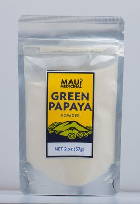 Maui Medicinal Herbs Green Papaya Fruit Powder 2oz Zip-Pouch
