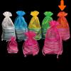 Club Pack of 12 Orange and Pink Striped Gift Bag 5" x 7.5" view 1