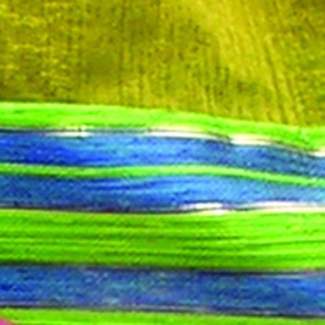 Club Pack of 12 Yellow and Green Striped Gift Bag 5" x 3.5"