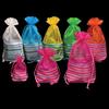 Club Pack of 12 Yellow and Green Striped Gift Bag 5" x 3.5" view 2