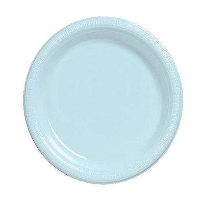Club Pack of 240 Pastel Baby Blue Premium Disposable Plastic Party Banquet DInner Plates 10"