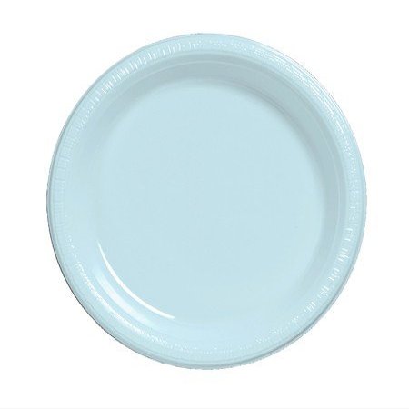 Club Pack of 240 Pastel Baby Blue Premium Disposable Plastic Party Banquet DInner Plates 10"