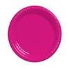 Club Pack of 240 Hot Magenta Pink Disposable Plastic Party Banquet Dinner Plates 10" view 1