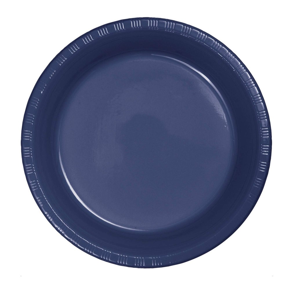 Club Pack of 240 Navy Blue Disposable Plastic Party Lunch Plates 7"