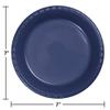 Club Pack of 240 Navy Blue Disposable Plastic Party Lunch Plates 7" view 2